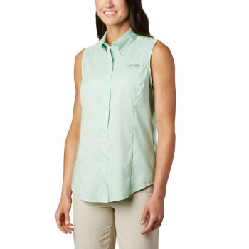 Columbia Overhemd Dames, PFG Tamiami Sleeveless Mintgroen, 27VXJLRGS